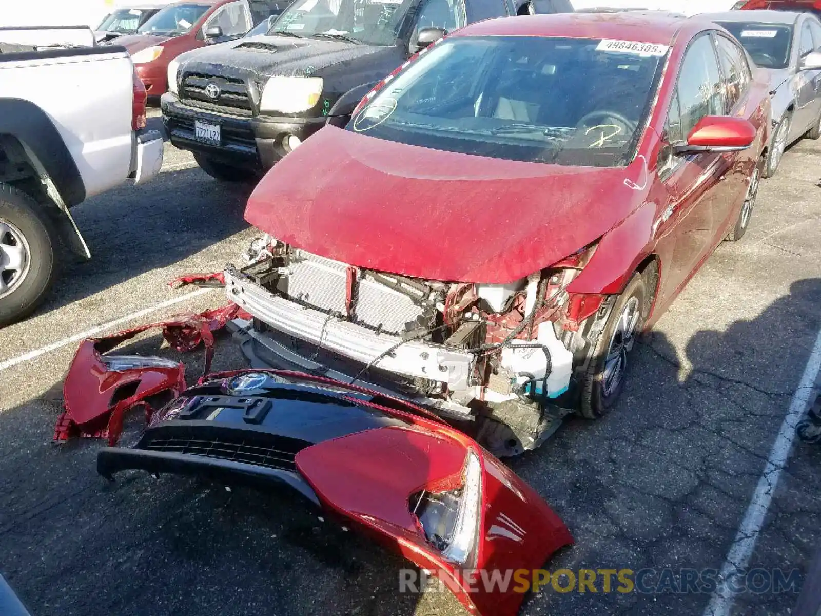 2 Photograph of a damaged car JTDKARFP8K3115364 TOYOTA PRIUS 2019