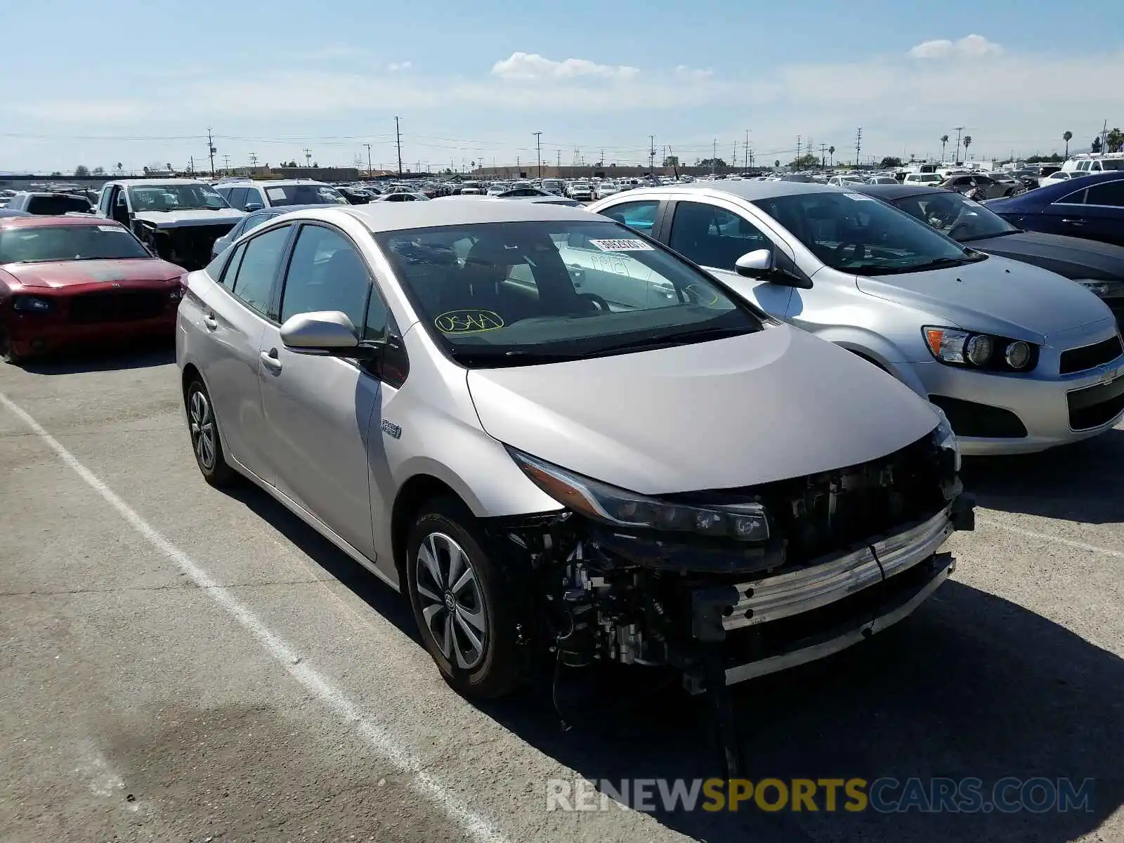 1 Photograph of a damaged car JTDKARFP8K3116028 TOYOTA PRIUS 2019