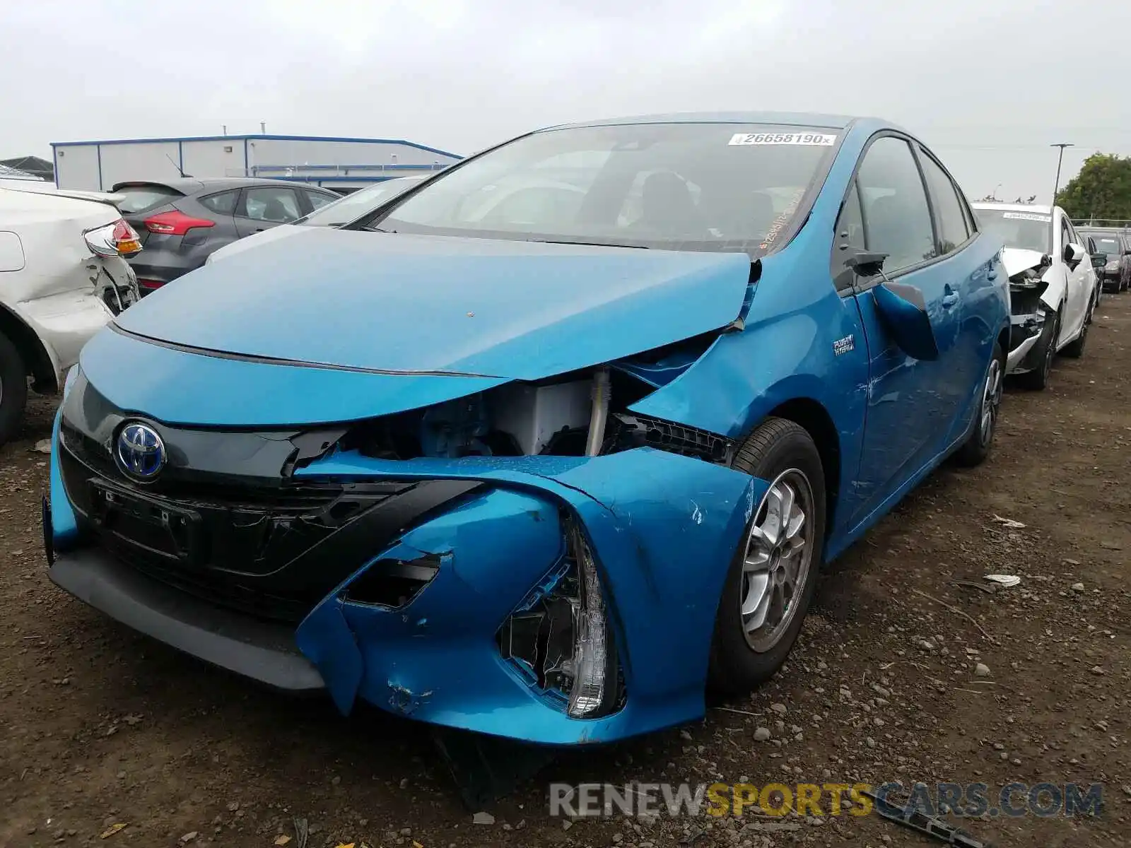 2 Photograph of a damaged car JTDKARFP8K3117633 TOYOTA PRIUS 2019