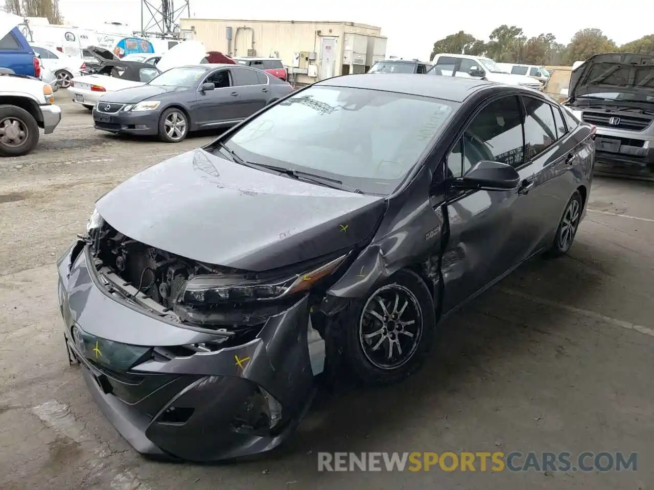 2 Photograph of a damaged car JTDKARFP8K3119608 TOYOTA PRIUS 2019