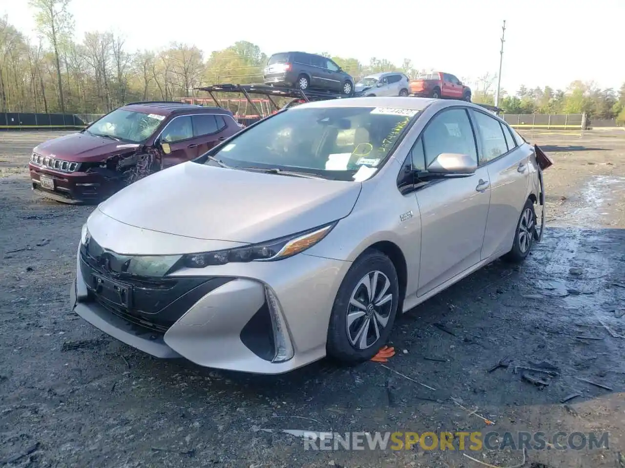 2 Photograph of a damaged car JTDKARFP9K3107306 TOYOTA PRIUS 2019