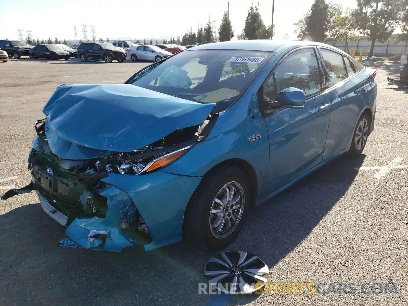 2 Photograph of a damaged car JTDKARFP9K3113235 TOYOTA PRIUS 2019