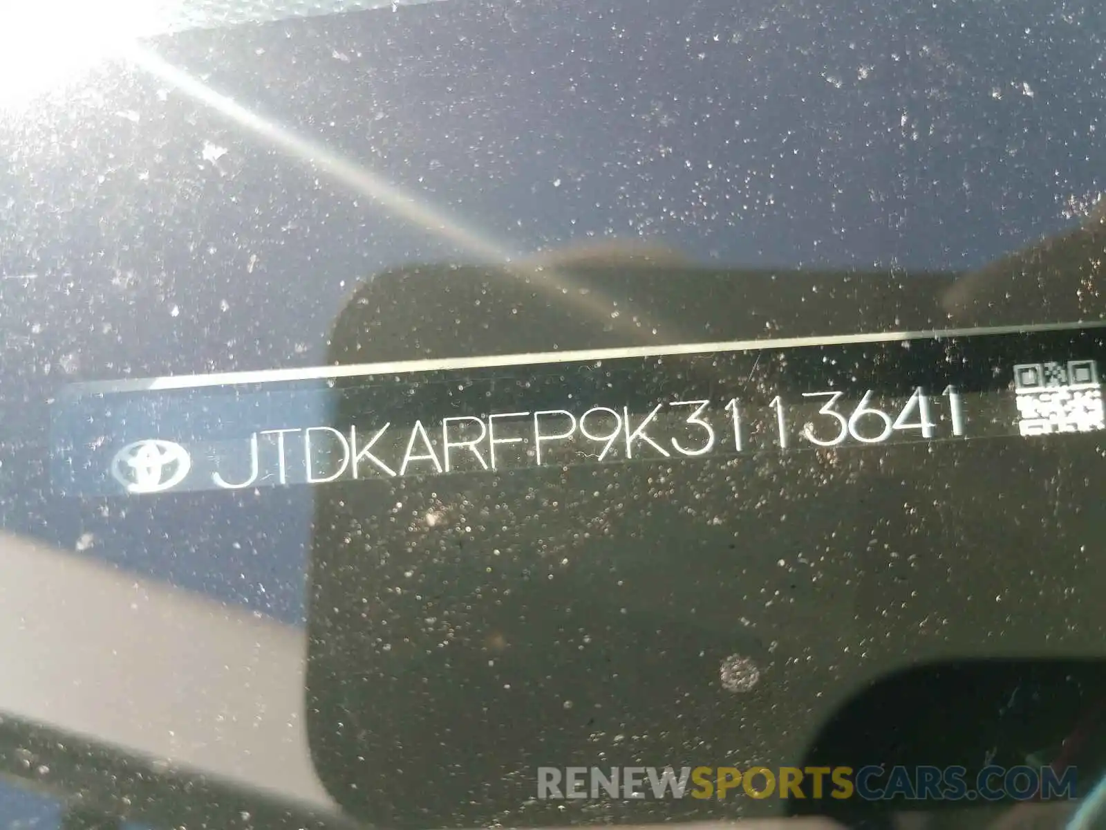 10 Photograph of a damaged car JTDKARFP9K3113641 TOYOTA PRIUS 2019