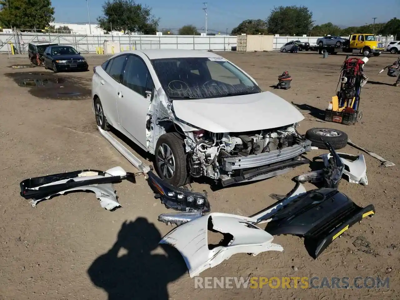 1 Photograph of a damaged car JTDKARFP9K3116555 TOYOTA PRIUS 2019