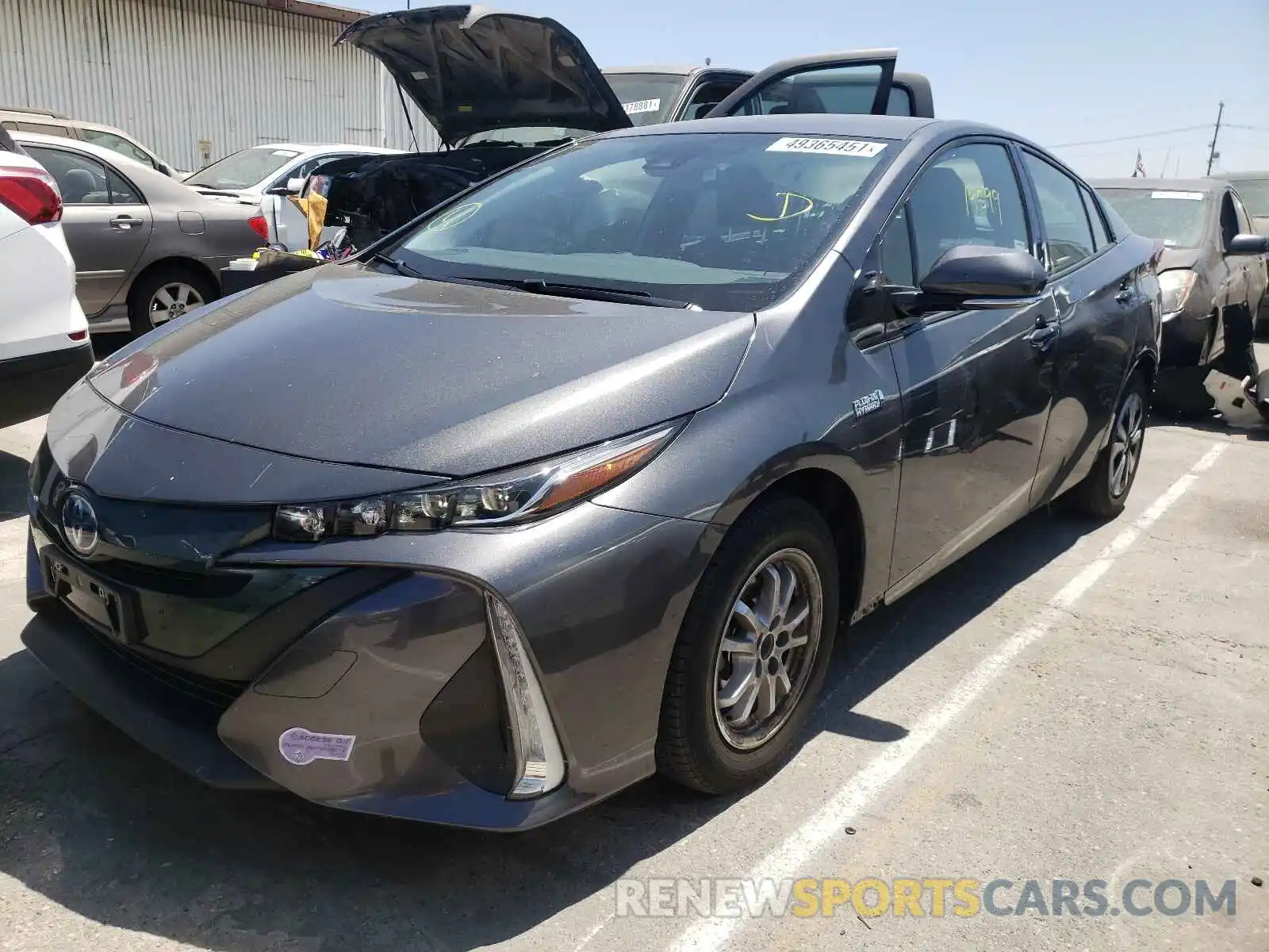 2 Photograph of a damaged car JTDKARFP9K3118659 TOYOTA PRIUS 2019