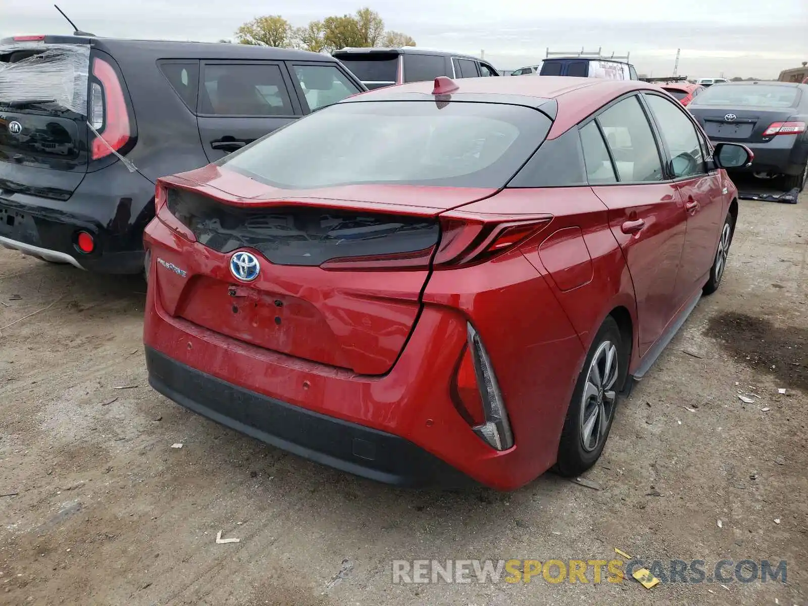 4 Фотография поврежденного автомобиля JTDKARFPXK3105015 TOYOTA PRIUS 2019