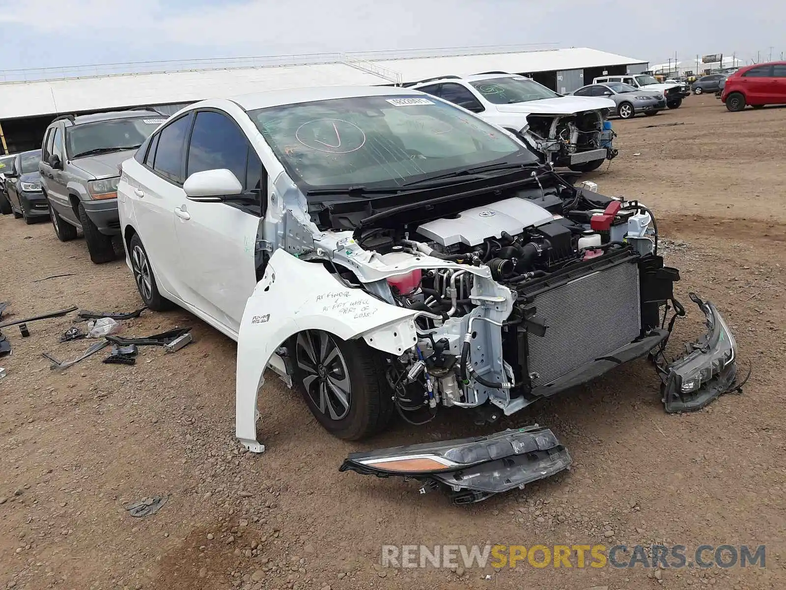 1 Photograph of a damaged car JTDKARFPXK3110103 TOYOTA PRIUS 2019