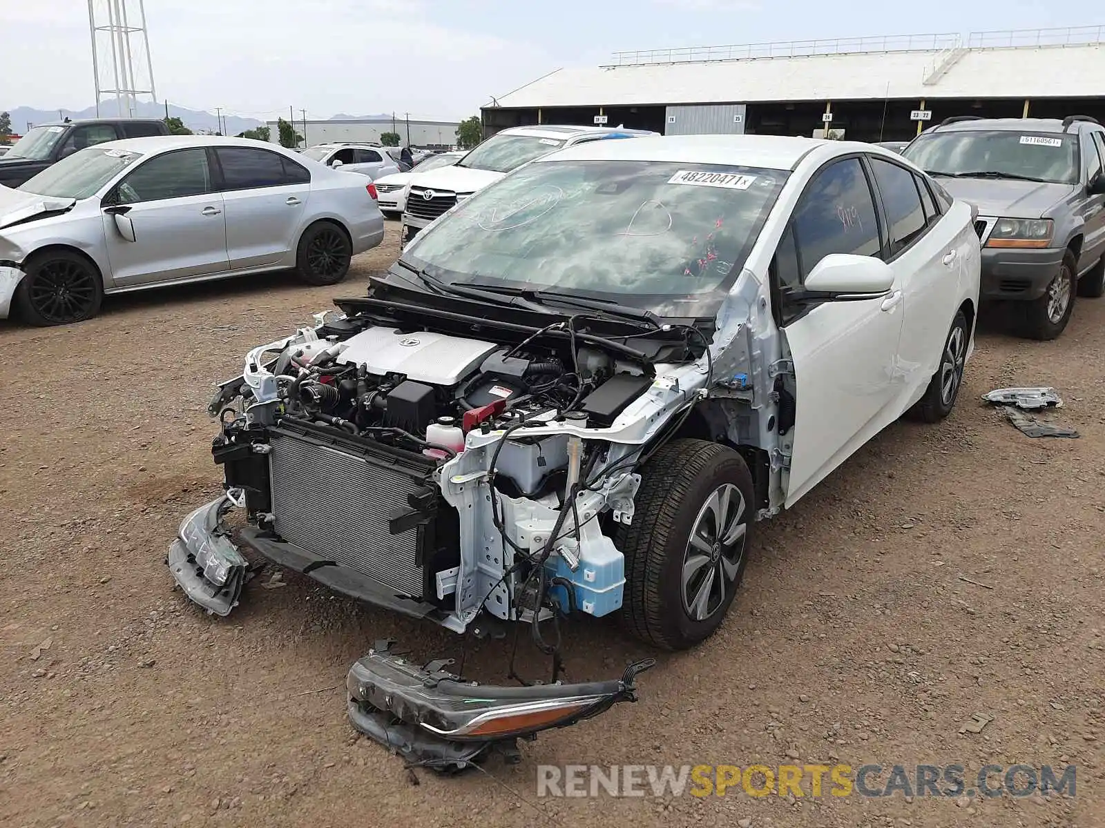 2 Photograph of a damaged car JTDKARFPXK3110103 TOYOTA PRIUS 2019