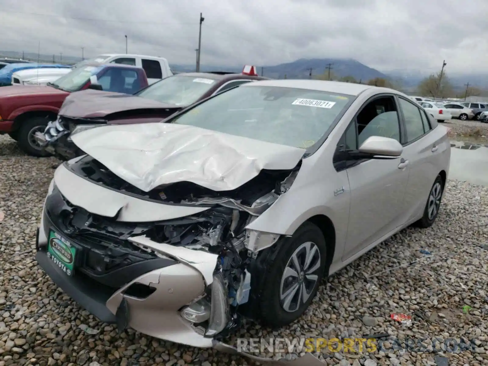 2 Photograph of a damaged car JTDKARFPXK3110201 TOYOTA PRIUS 2019