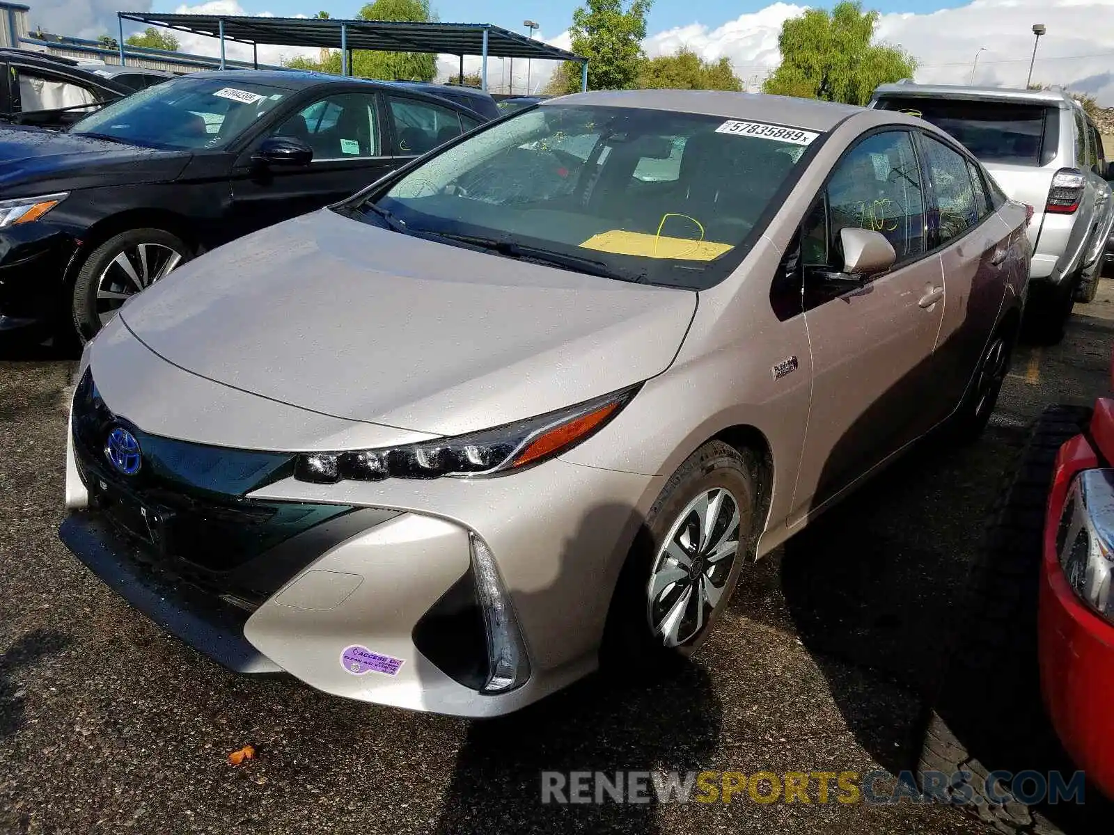 2 Photograph of a damaged car JTDKARFPXK3110411 TOYOTA PRIUS 2019