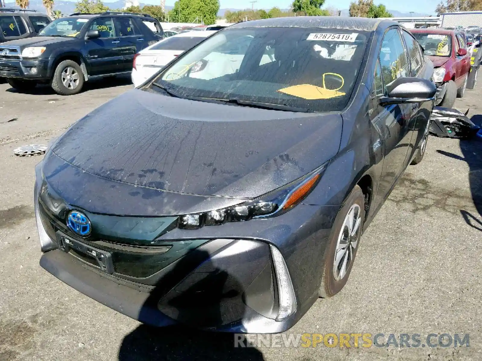 2 Photograph of a damaged car JTDKARFPXK3111154 TOYOTA PRIUS 2019