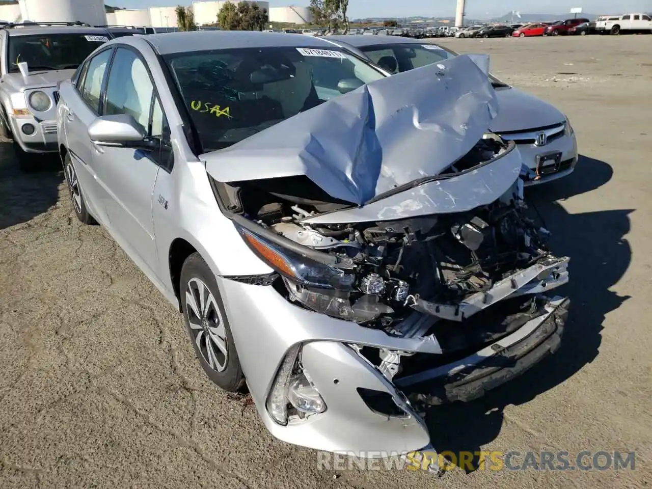 1 Photograph of a damaged car JTDKARFPXK3113132 TOYOTA PRIUS 2019