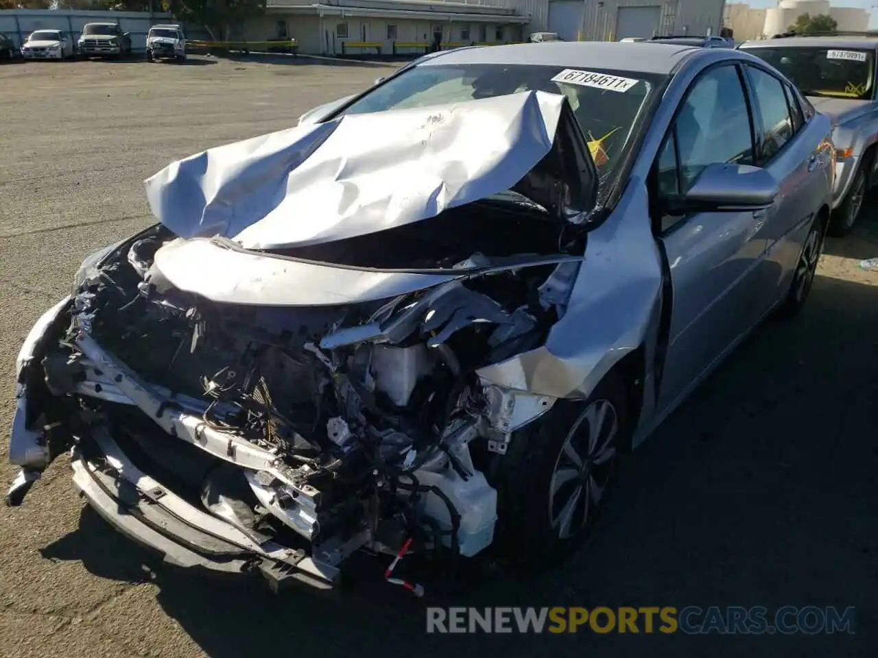 2 Photograph of a damaged car JTDKARFPXK3113132 TOYOTA PRIUS 2019