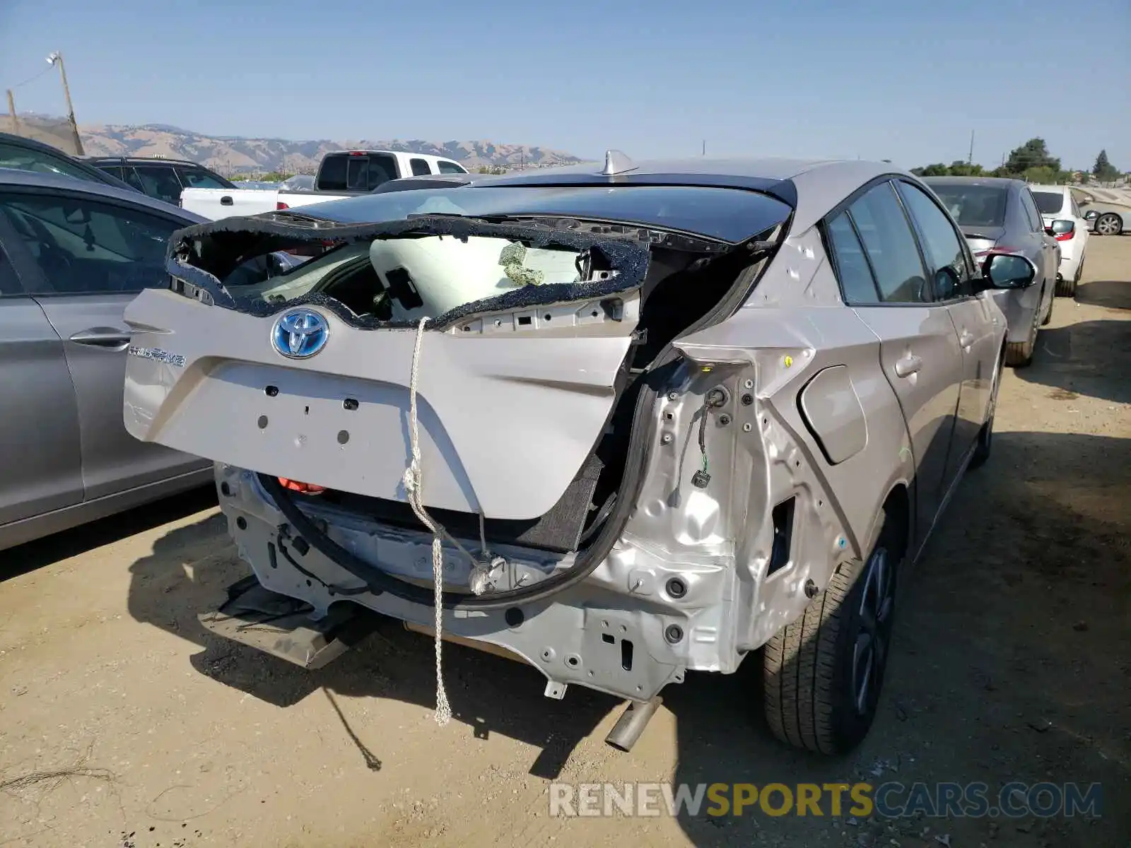 4 Photograph of a damaged car JTDKARFPXK3116371 TOYOTA PRIUS 2019