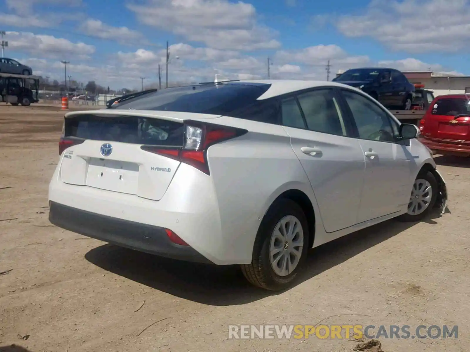 4 Photograph of a damaged car JTDKARFU0K3068952 TOYOTA PRIUS 2019