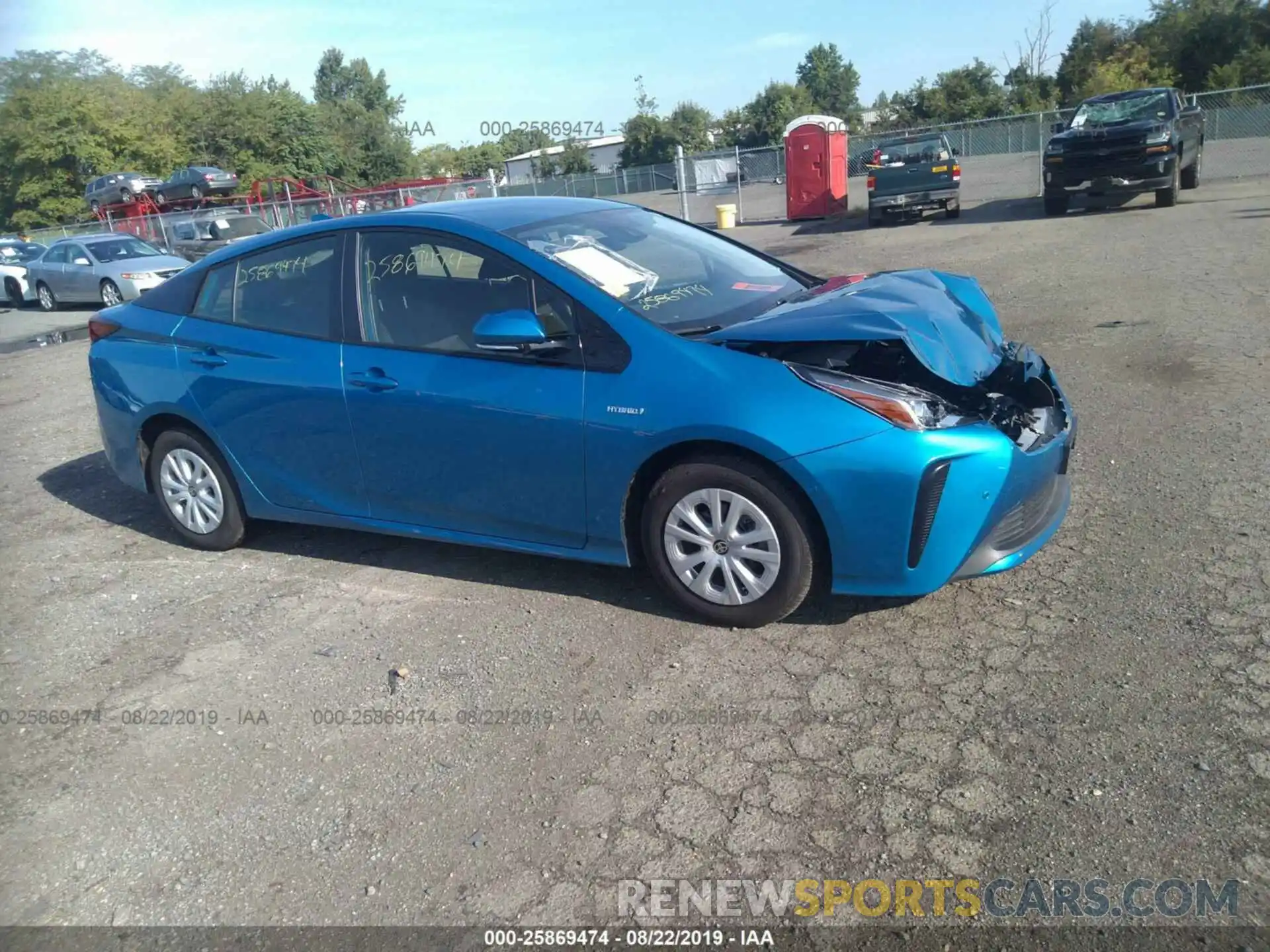 1 Фотография поврежденного автомобиля JTDKARFU0K3069017 TOYOTA PRIUS 2019