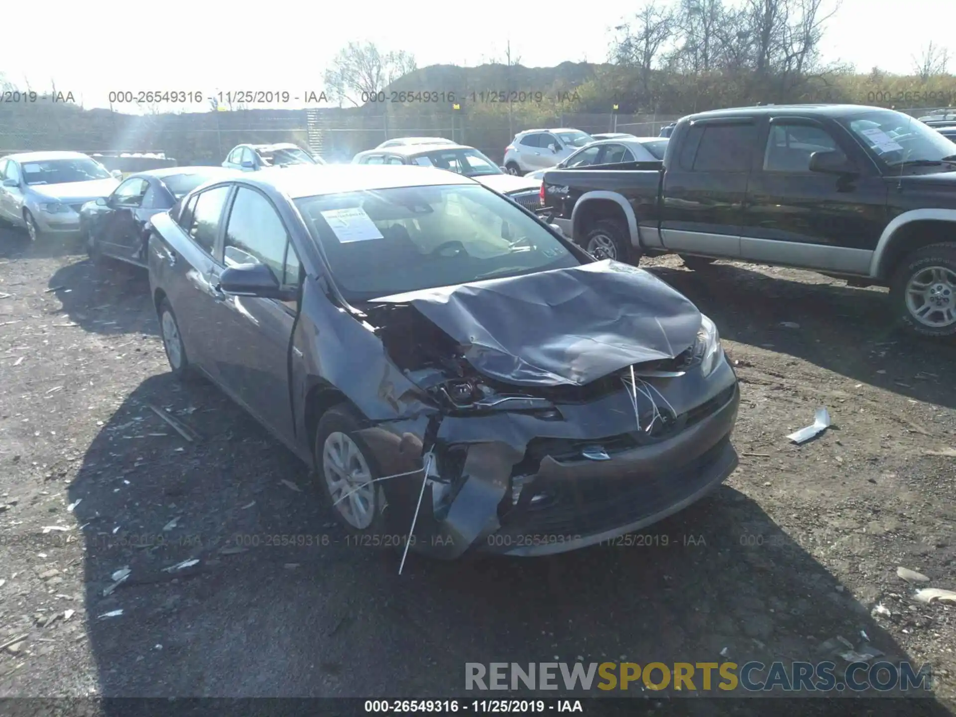 1 Photograph of a damaged car JTDKARFU0K3069311 TOYOTA PRIUS 2019