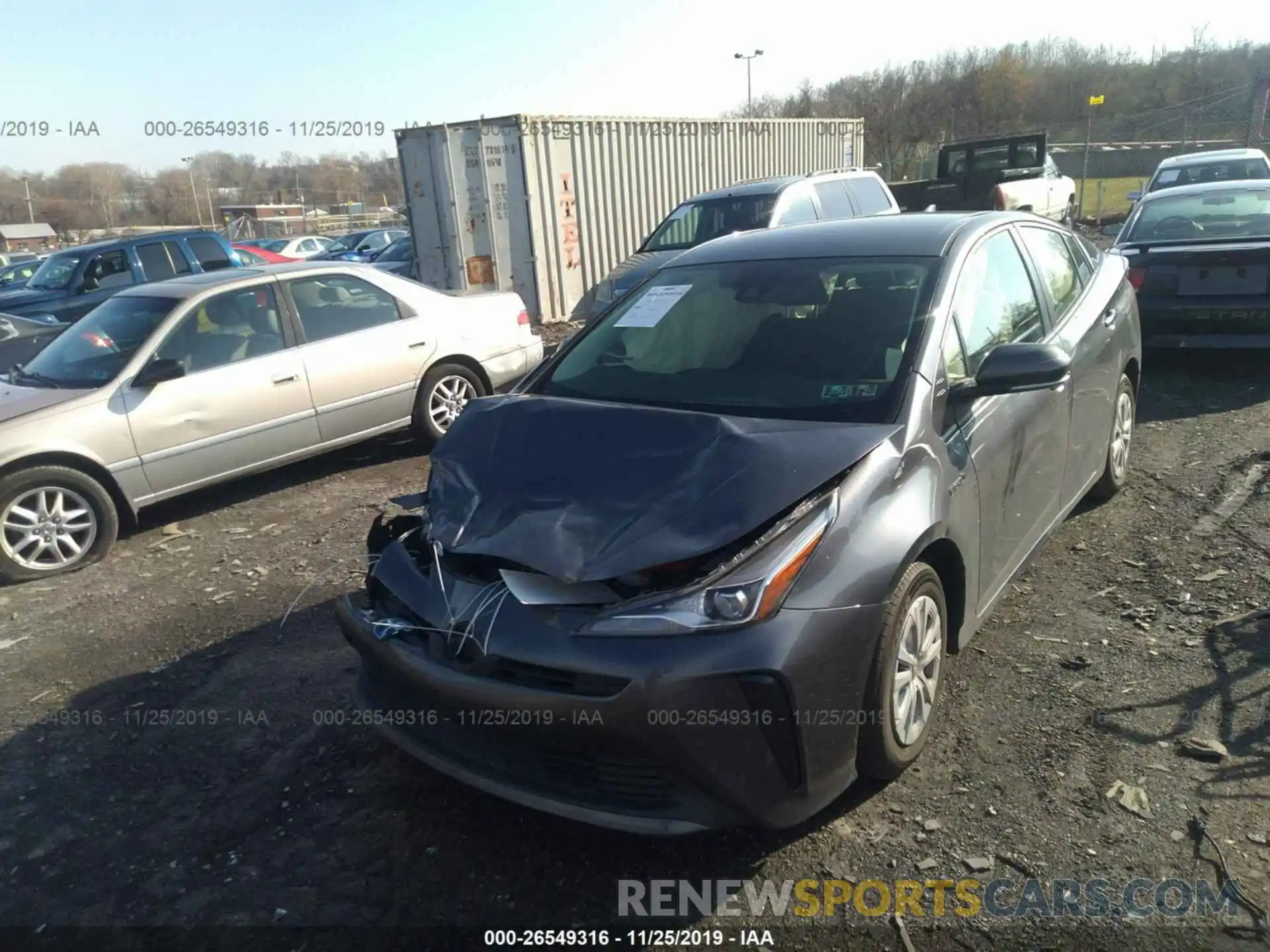 2 Photograph of a damaged car JTDKARFU0K3069311 TOYOTA PRIUS 2019