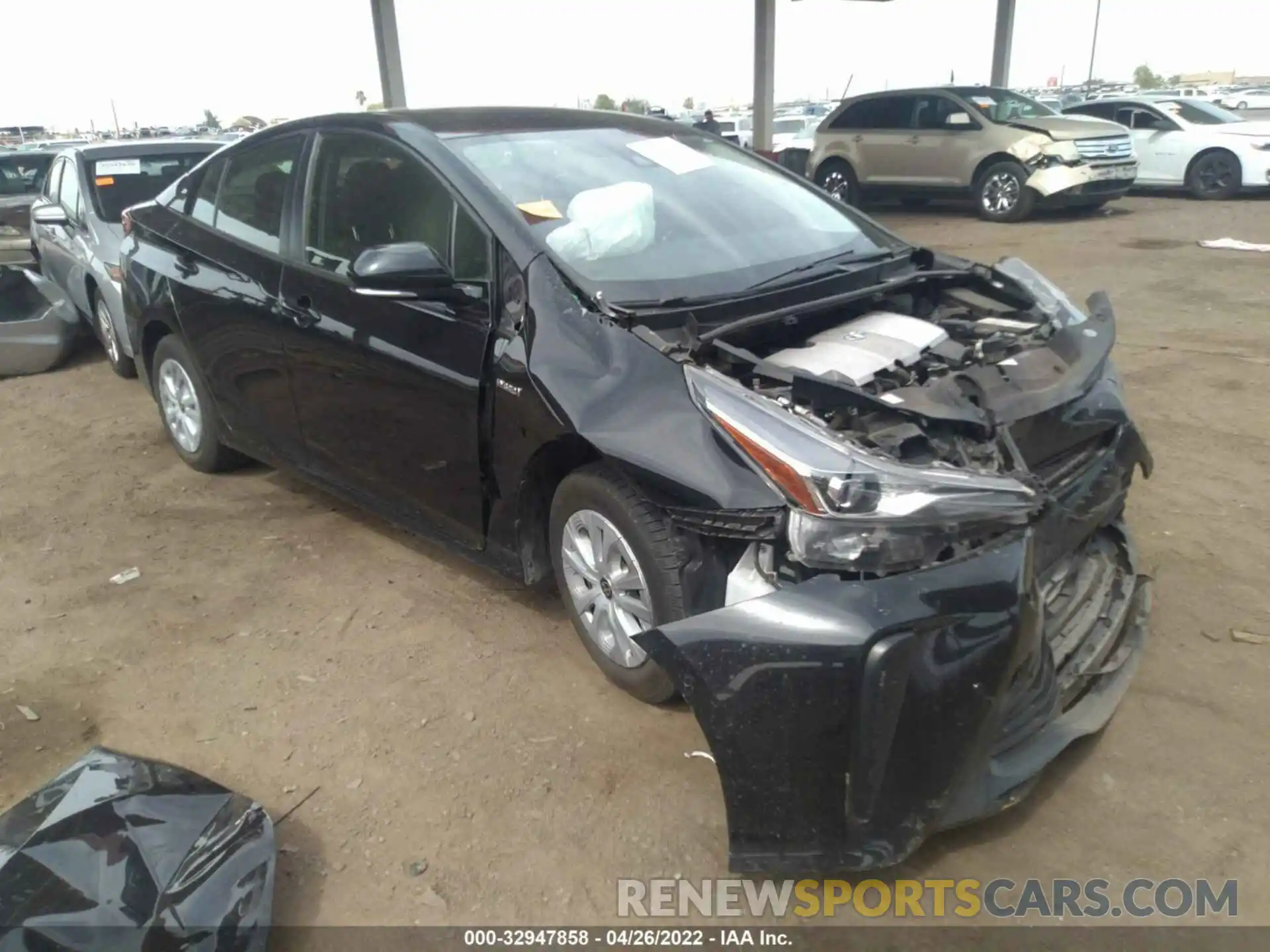 1 Photograph of a damaged car JTDKARFU0K3070930 TOYOTA PRIUS 2019