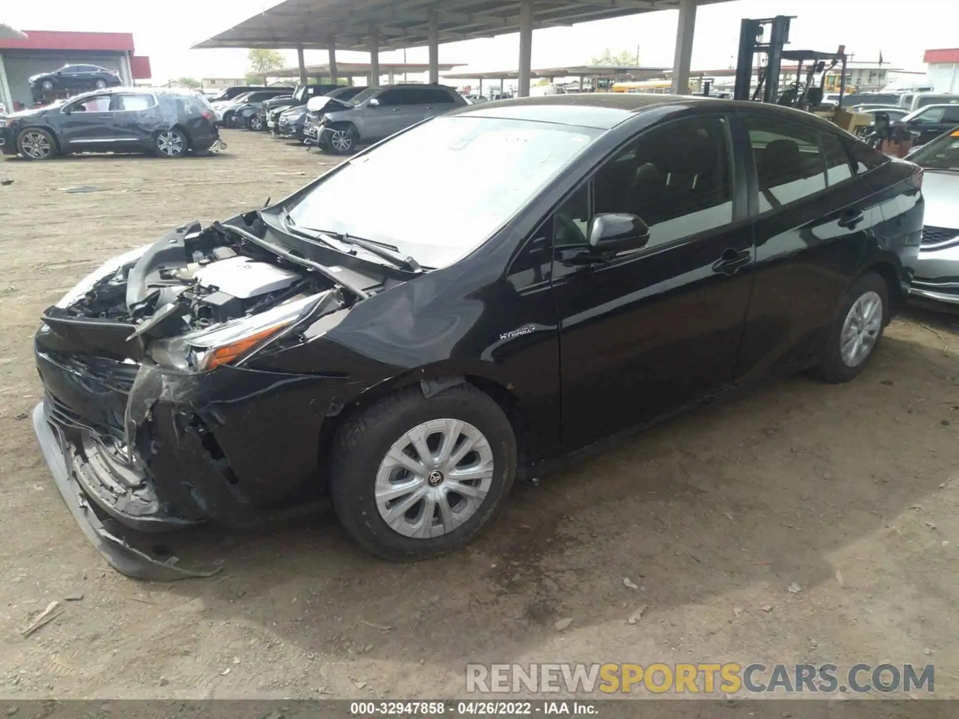 2 Photograph of a damaged car JTDKARFU0K3070930 TOYOTA PRIUS 2019