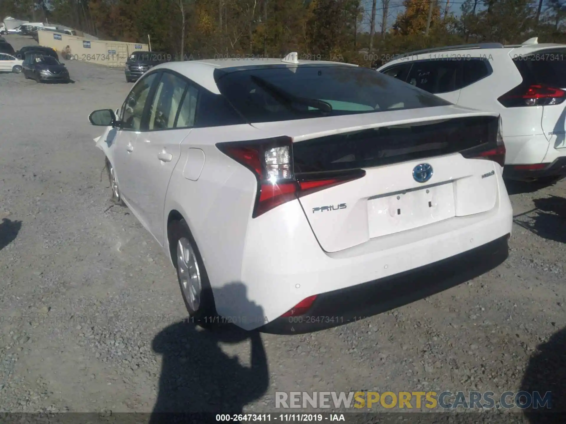 3 Photograph of a damaged car JTDKARFU0K3072595 TOYOTA PRIUS 2019