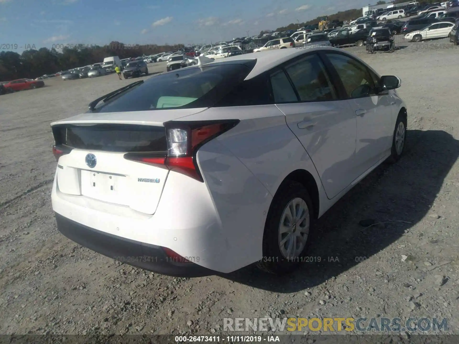 4 Photograph of a damaged car JTDKARFU0K3072595 TOYOTA PRIUS 2019