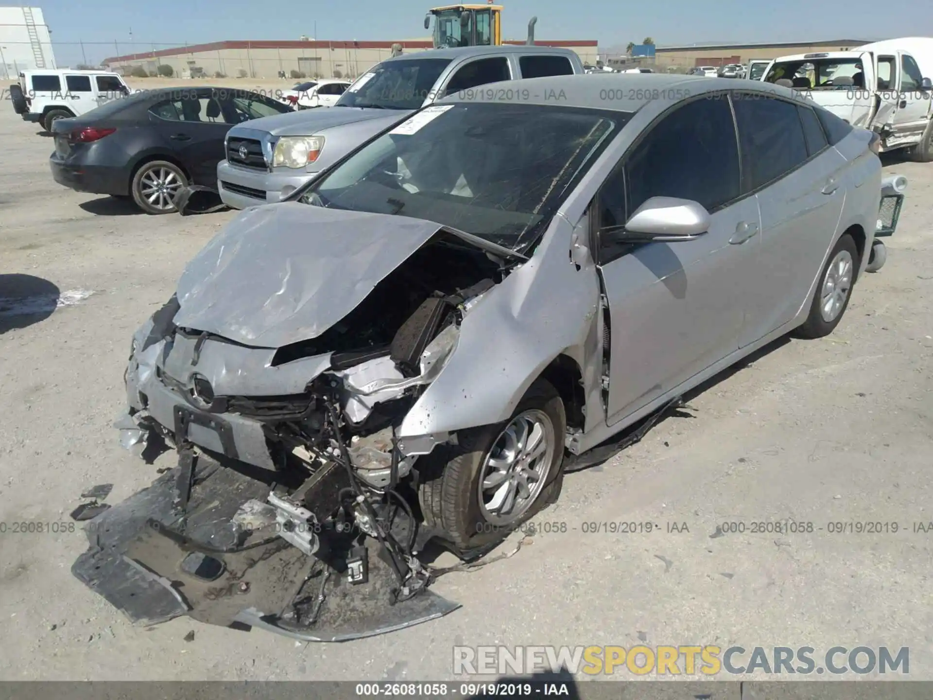 2 Фотография поврежденного автомобиля JTDKARFU0K3072614 TOYOTA PRIUS 2019