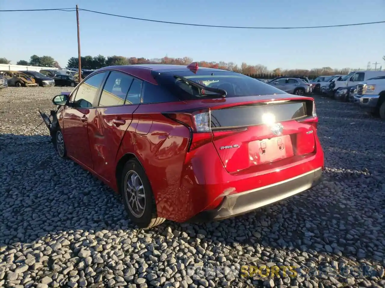 3 Photograph of a damaged car JTDKARFU0K3073293 TOYOTA PRIUS 2019