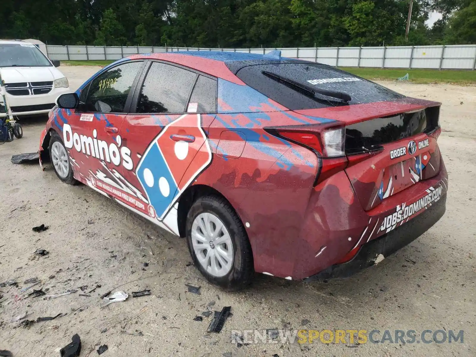 3 Фотография поврежденного автомобиля JTDKARFU0K3076310 TOYOTA PRIUS 2019