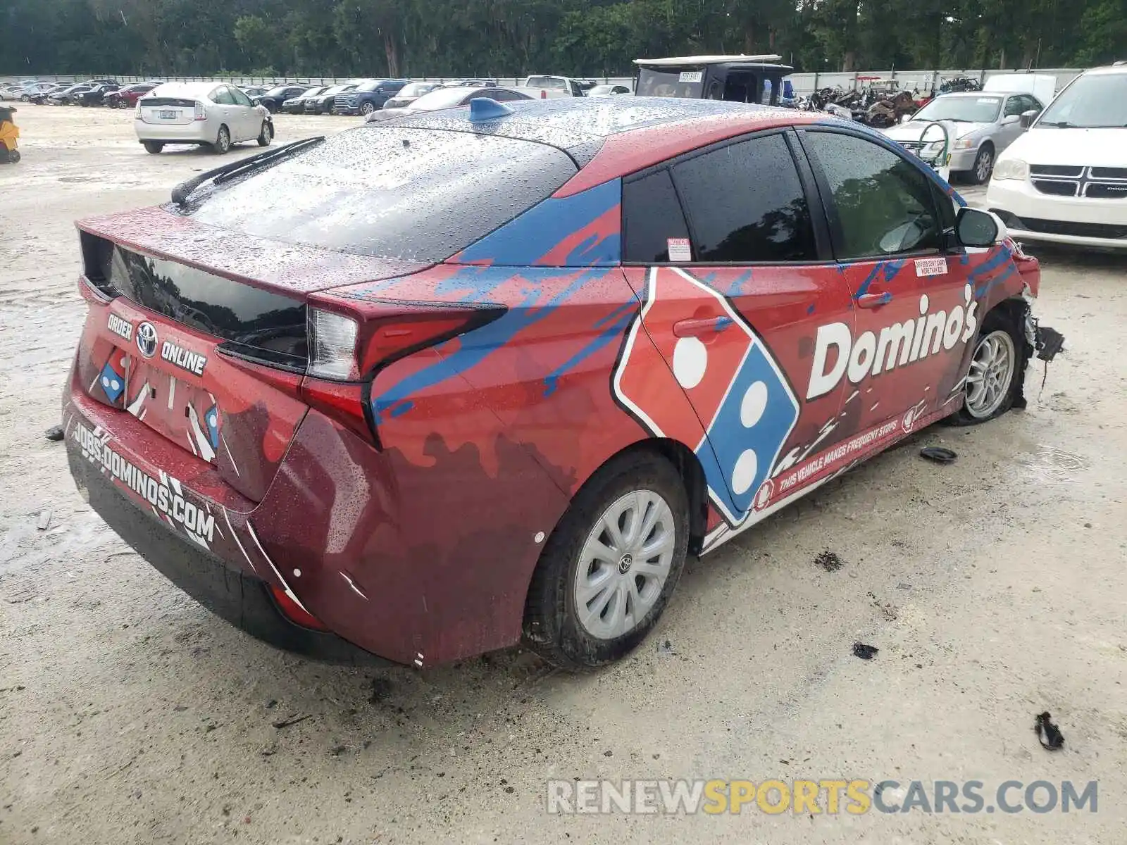 4 Фотография поврежденного автомобиля JTDKARFU0K3076310 TOYOTA PRIUS 2019