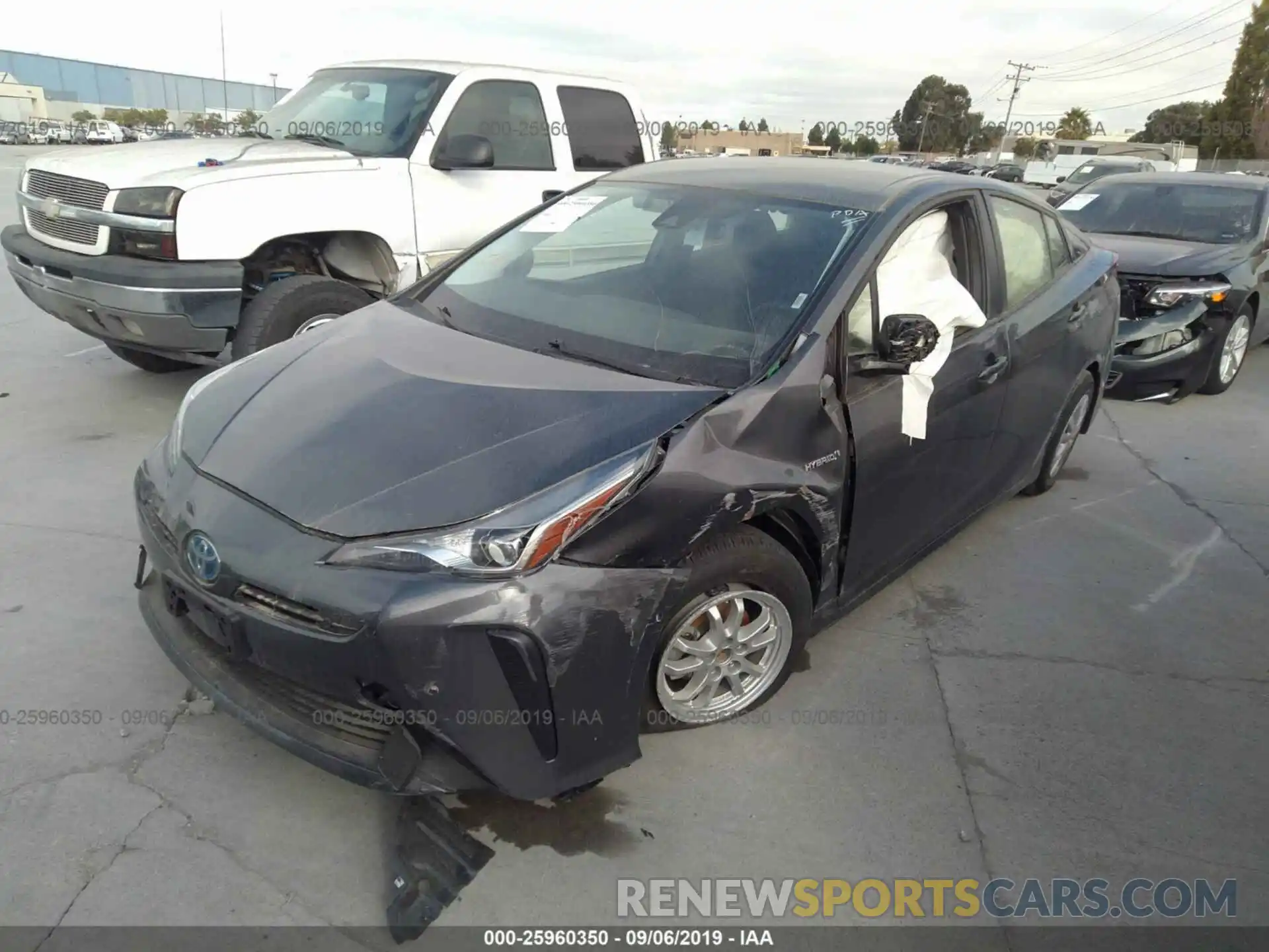 2 Photograph of a damaged car JTDKARFU0K3078929 TOYOTA PRIUS 2019