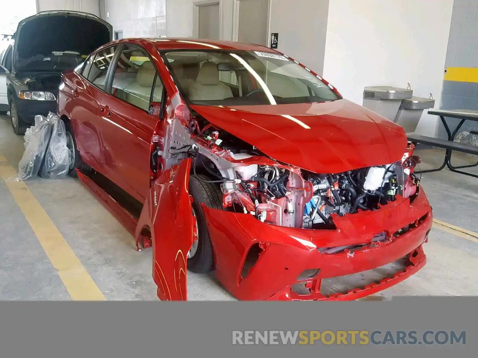 1 Photograph of a damaged car JTDKARFU0K3079546 TOYOTA PRIUS 2019