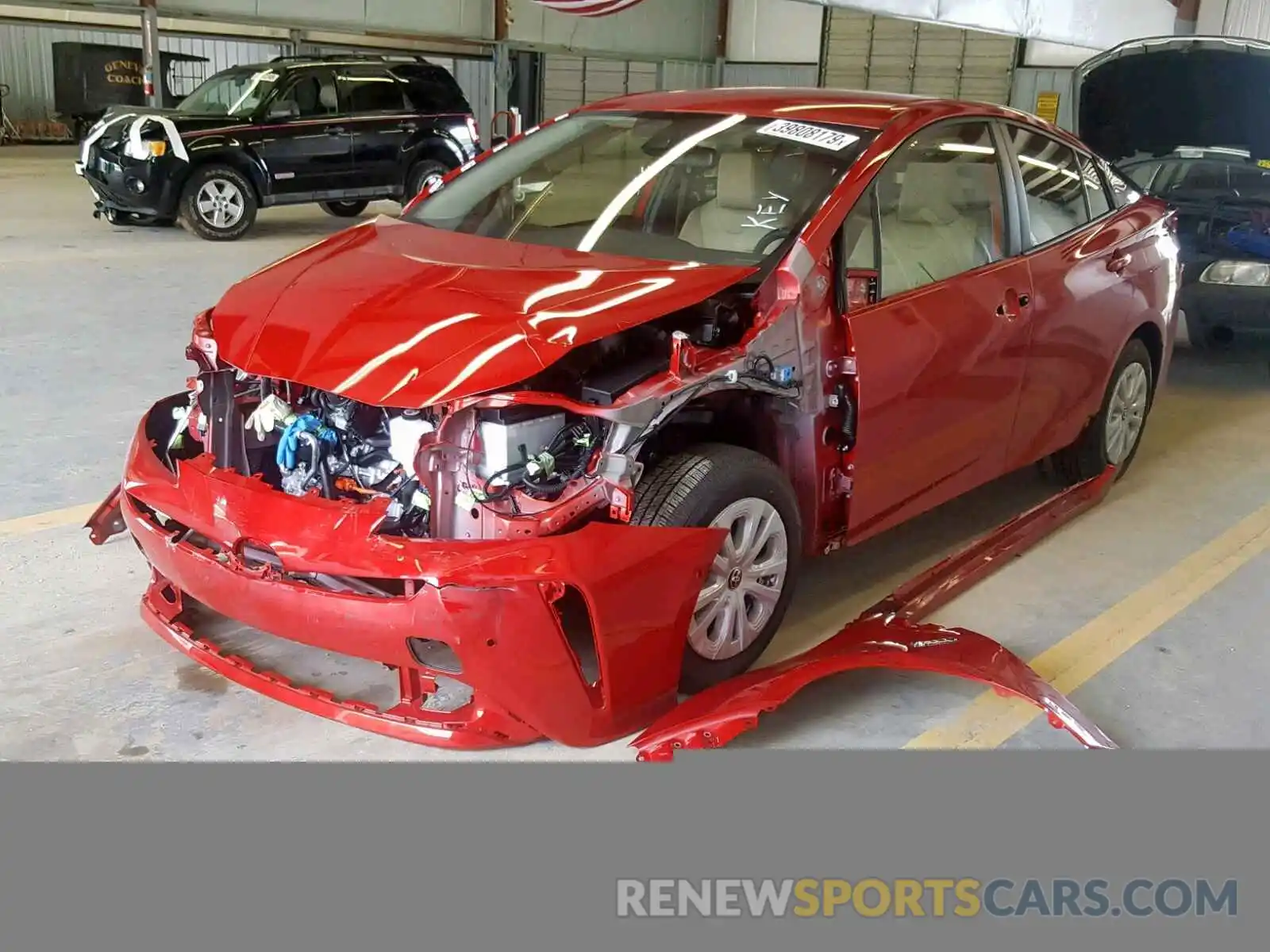 2 Photograph of a damaged car JTDKARFU0K3079546 TOYOTA PRIUS 2019