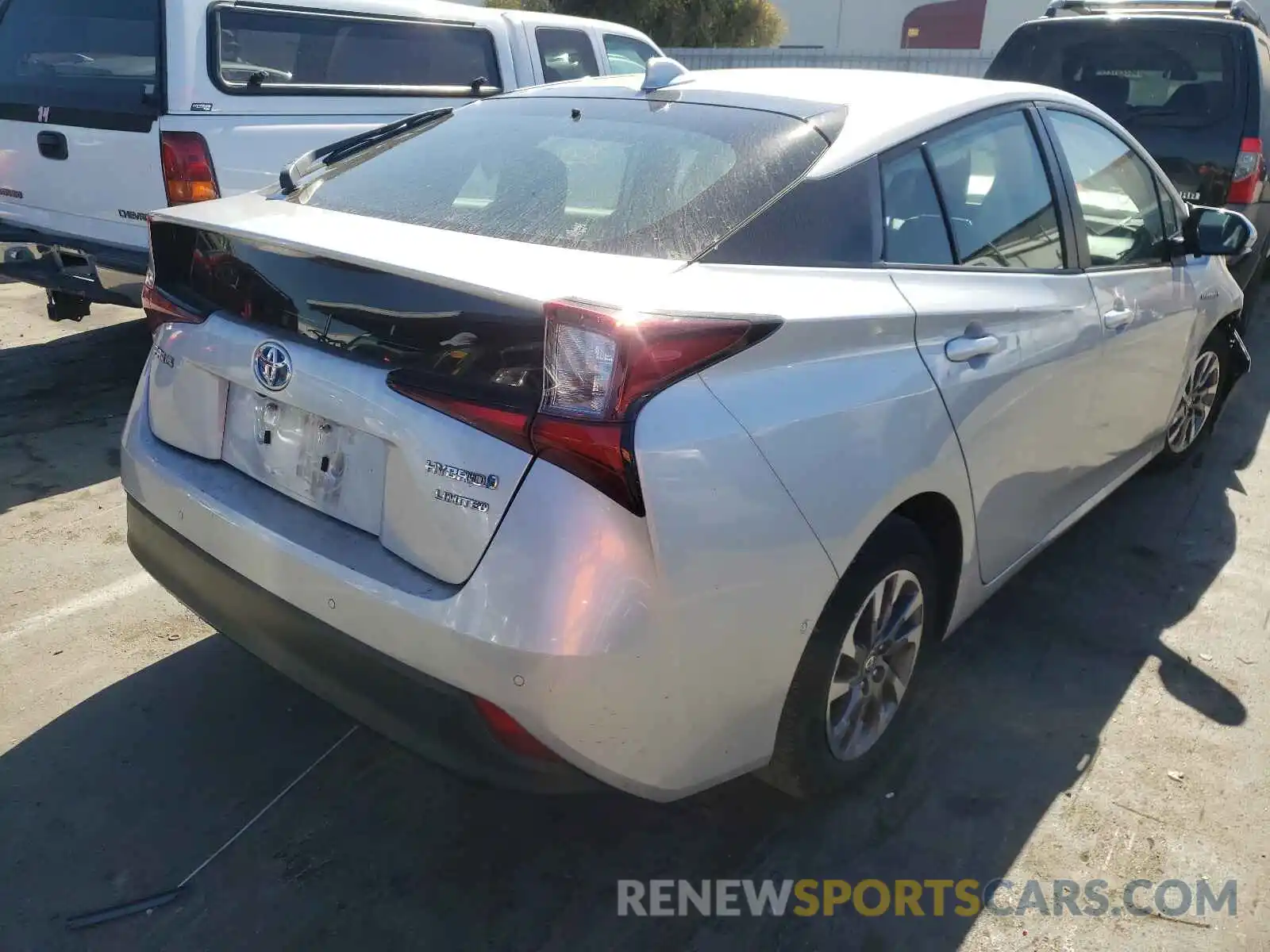 4 Photograph of a damaged car JTDKARFU0K3079949 TOYOTA PRIUS 2019