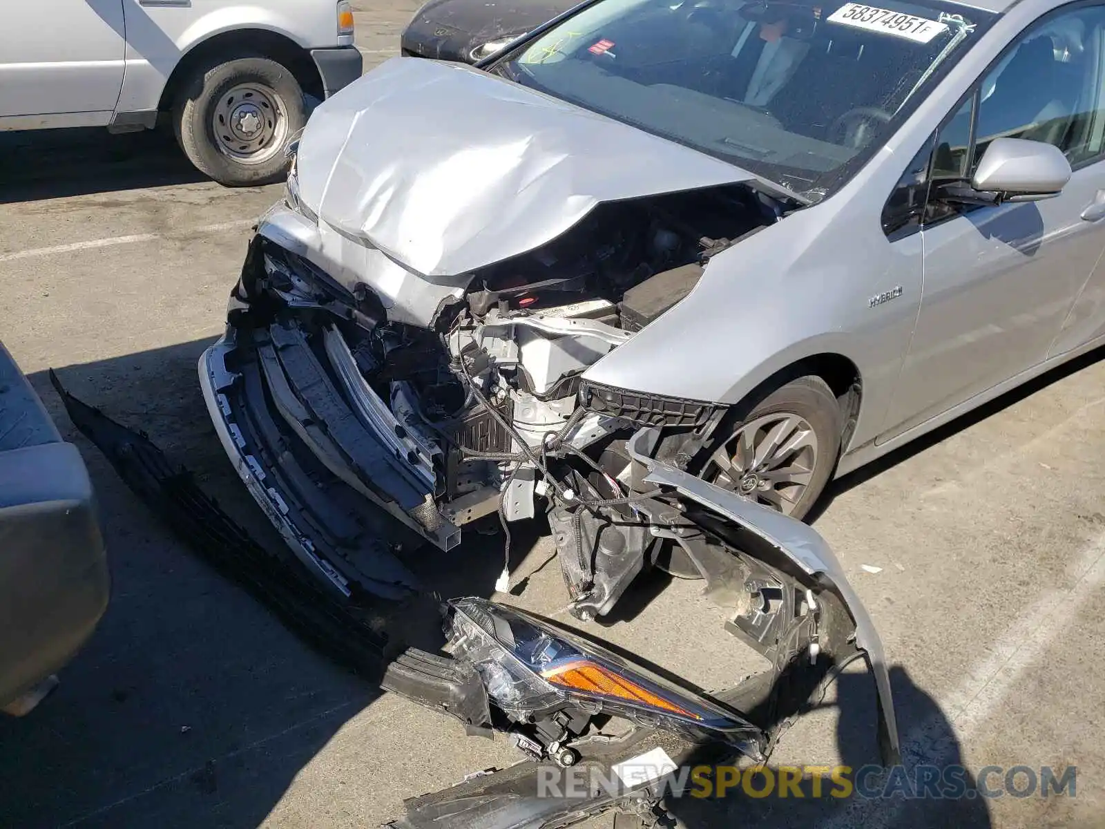 9 Photograph of a damaged car JTDKARFU0K3079949 TOYOTA PRIUS 2019