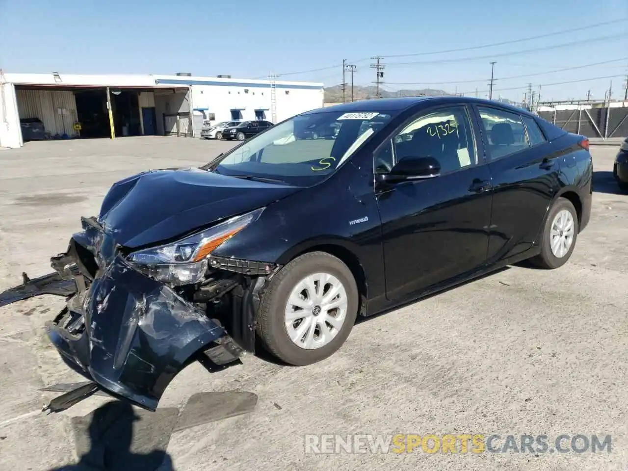 2 Photograph of a damaged car JTDKARFU0K3080437 TOYOTA PRIUS 2019