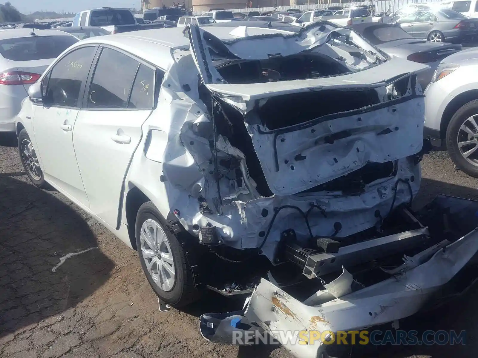 3 Photograph of a damaged car JTDKARFU0K3080924 TOYOTA PRIUS 2019