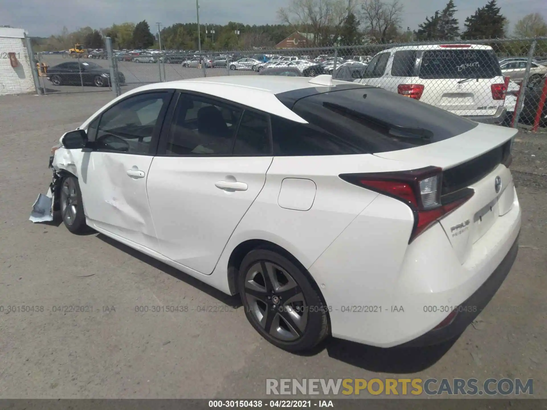 3 Photograph of a damaged car JTDKARFU0K3081278 TOYOTA PRIUS 2019