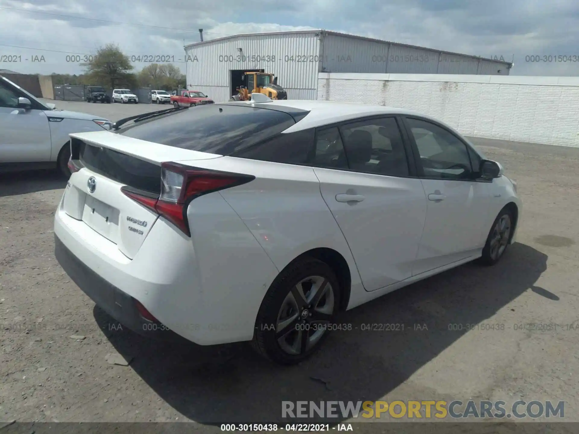 4 Photograph of a damaged car JTDKARFU0K3081278 TOYOTA PRIUS 2019