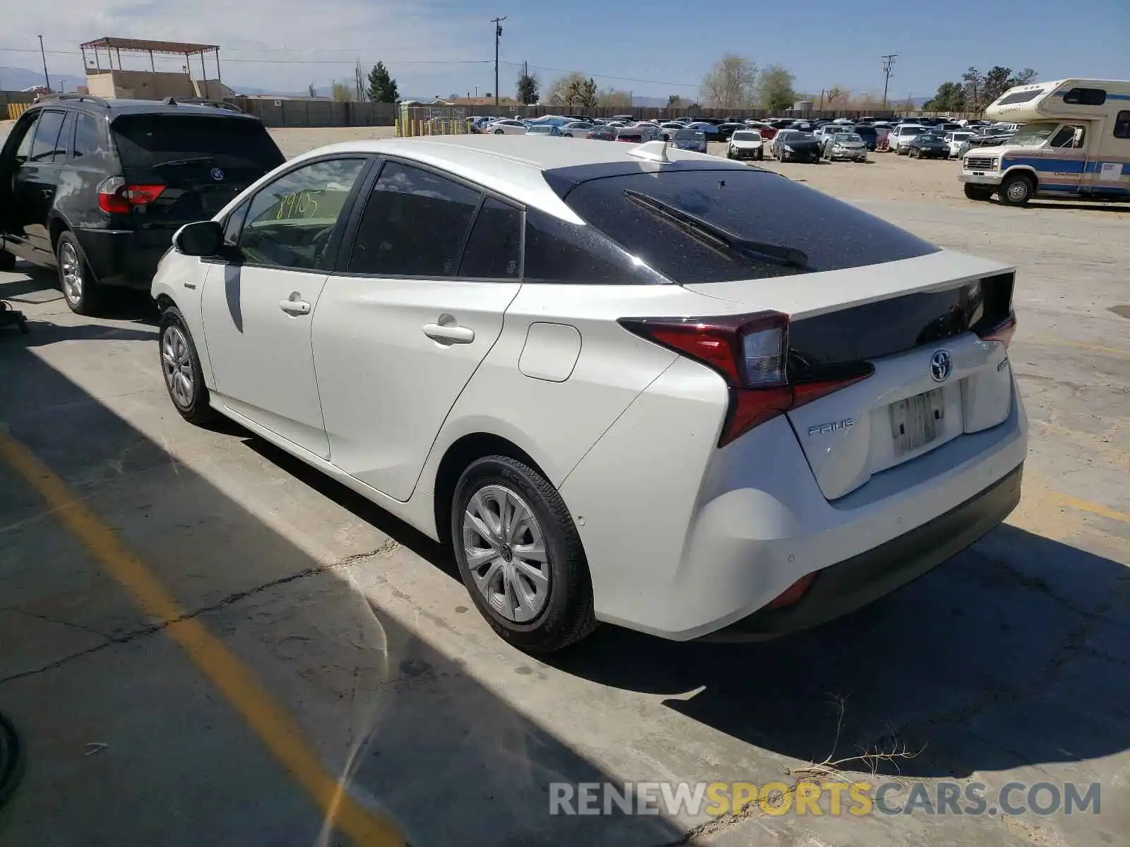 3 Фотография поврежденного автомобиля JTDKARFU0K3081765 TOYOTA PRIUS 2019