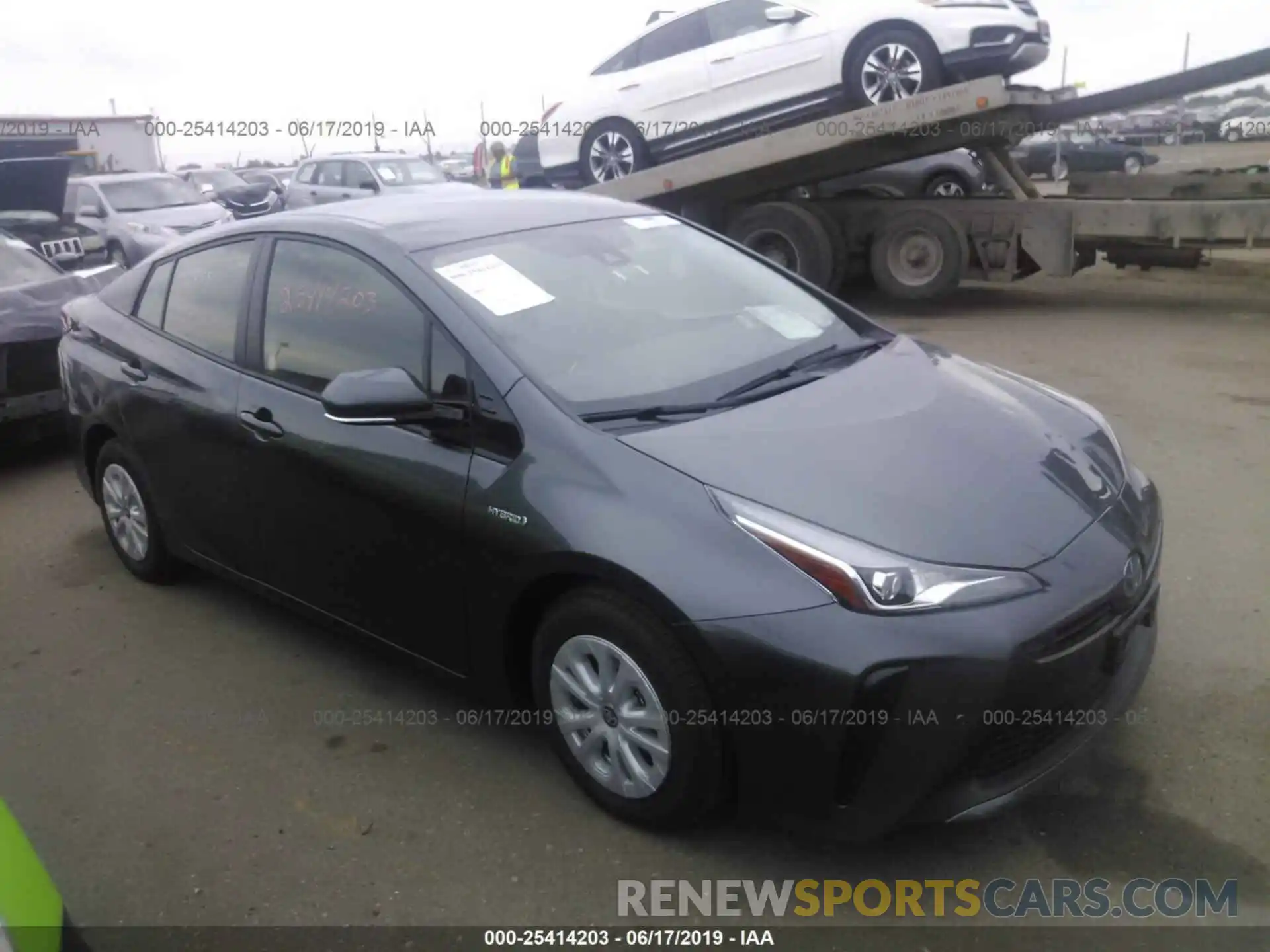 1 Photograph of a damaged car JTDKARFU0K3081877 TOYOTA PRIUS 2019