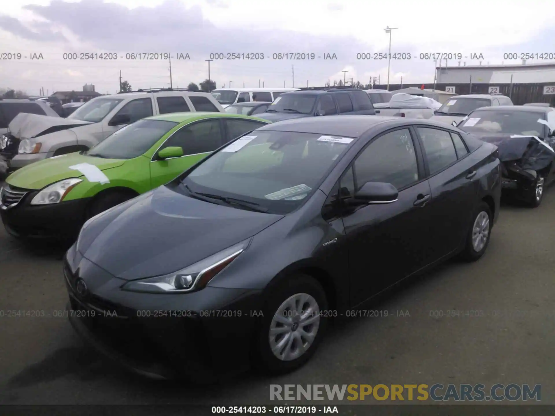 2 Photograph of a damaged car JTDKARFU0K3081877 TOYOTA PRIUS 2019