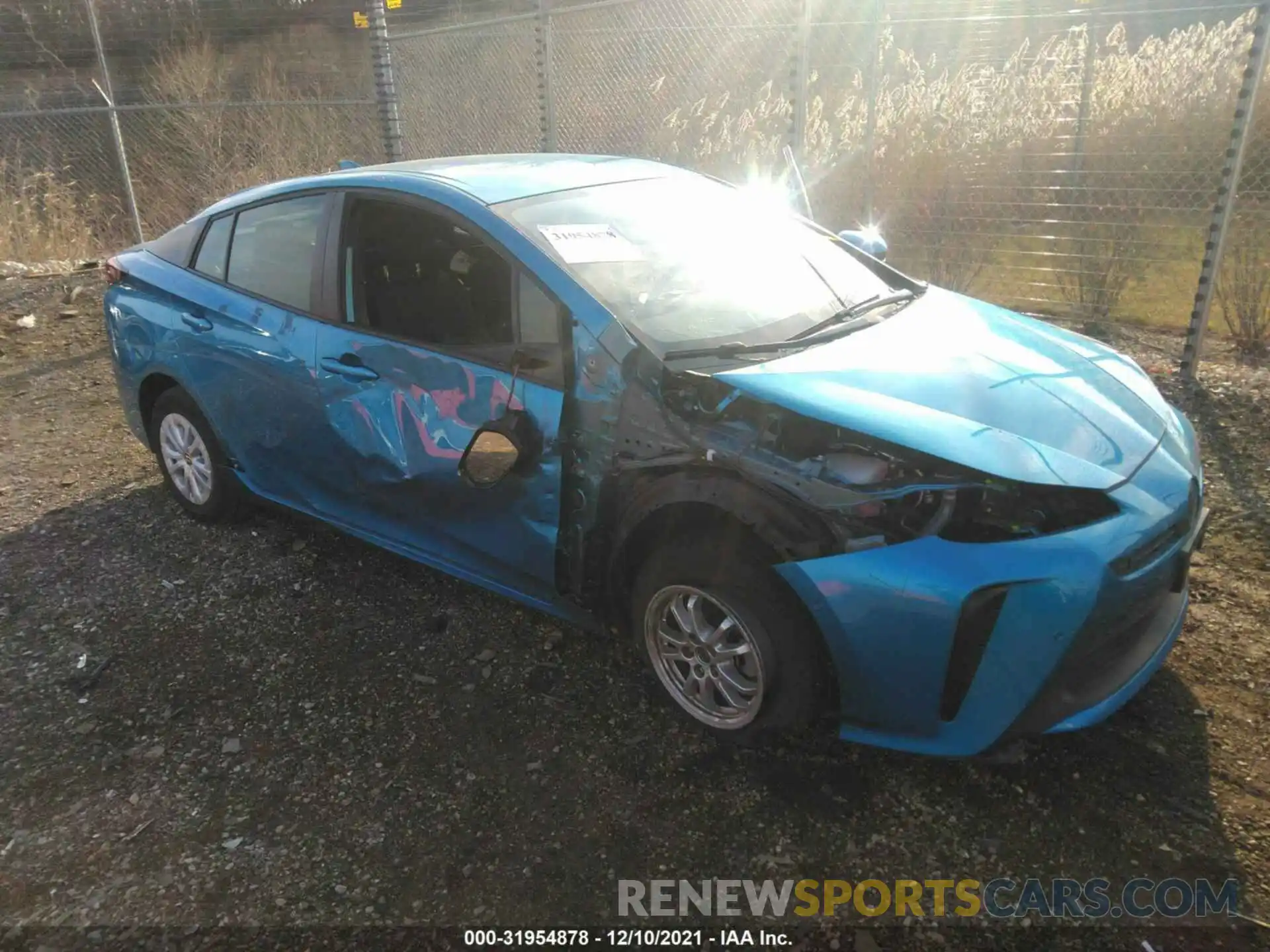 1 Photograph of a damaged car JTDKARFU0K3082737 TOYOTA PRIUS 2019