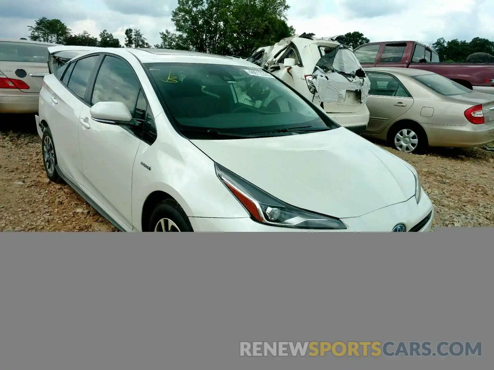 1 Photograph of a damaged car JTDKARFU0K3082785 TOYOTA PRIUS 2019