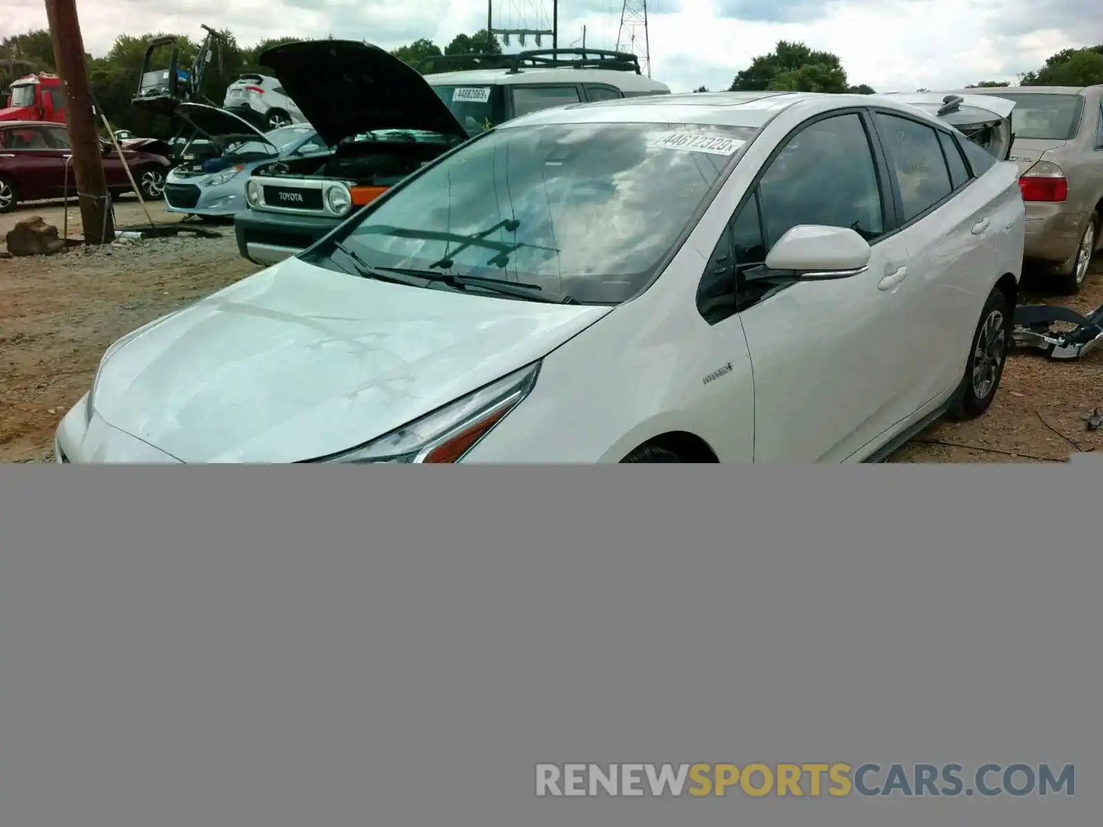 2 Photograph of a damaged car JTDKARFU0K3082785 TOYOTA PRIUS 2019