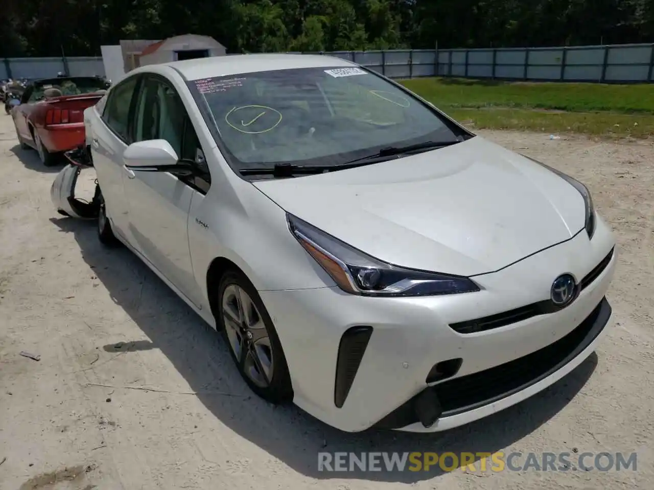 1 Photograph of a damaged car JTDKARFU0K3083550 TOYOTA PRIUS 2019