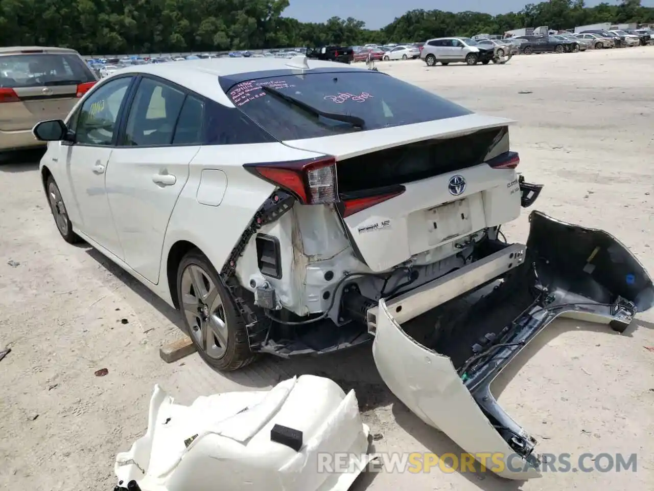 3 Photograph of a damaged car JTDKARFU0K3083550 TOYOTA PRIUS 2019