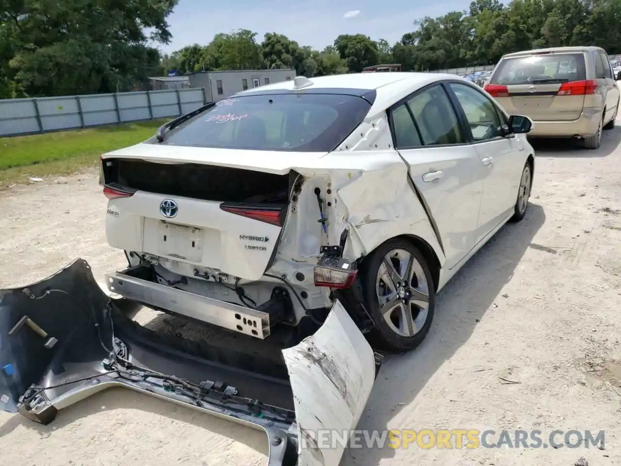 4 Photograph of a damaged car JTDKARFU0K3083550 TOYOTA PRIUS 2019