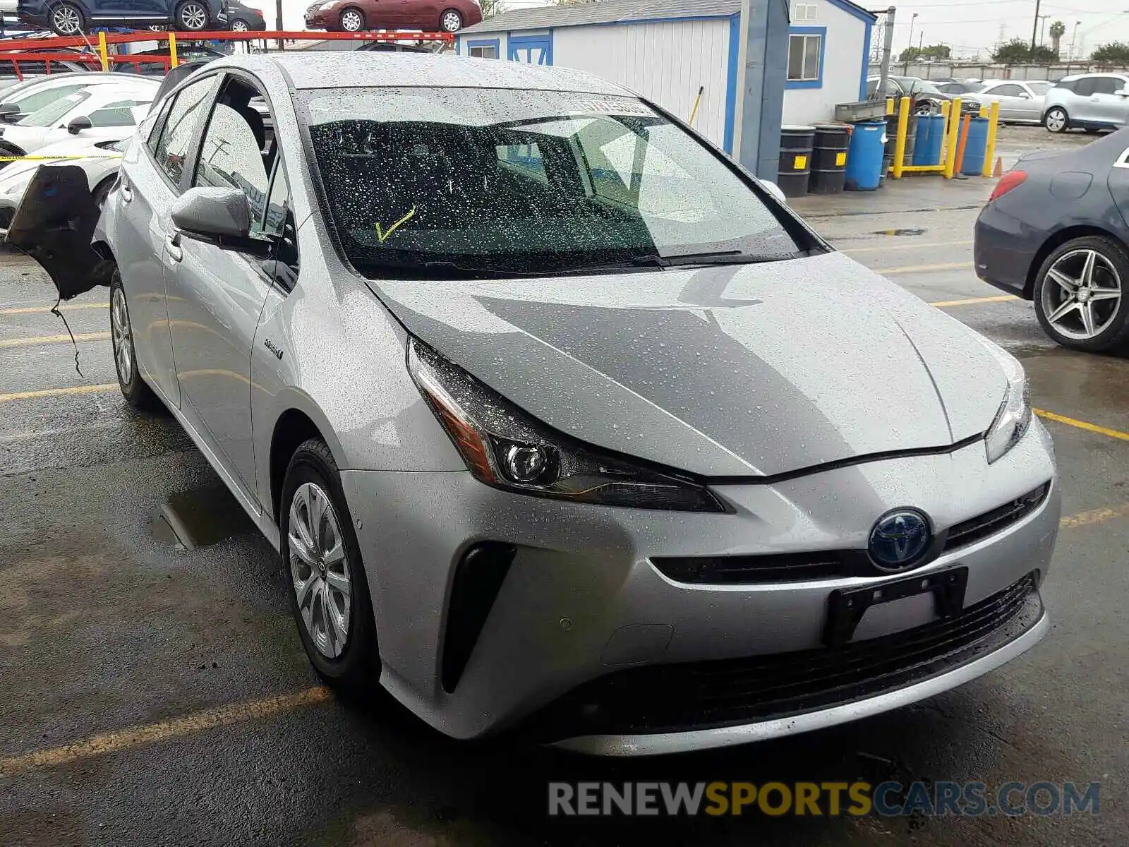 1 Photograph of a damaged car JTDKARFU0K3084097 TOYOTA PRIUS 2019