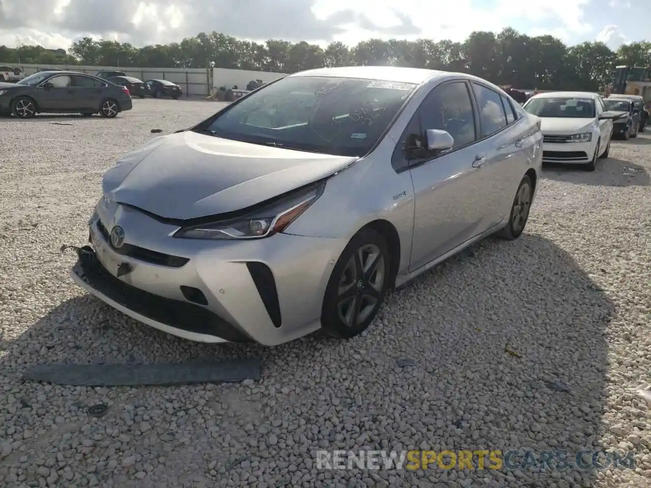 2 Photograph of a damaged car JTDKARFU0K3085265 TOYOTA PRIUS 2019